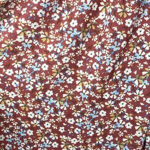 Ditsy Floral Printed Terracotta High Rise Wide Leg Pants sz M